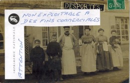 SOREL MOUSSEL Carte Photo Bromure Vers St Martin Des Champs : Charcuterie DESPORTES Correspondance Signée Par Le Boucher - Sorel-Moussel