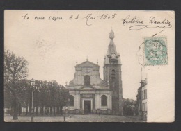 DF / 59 NORD / CONDÉ SUR ESCAUT / L' EGLISE / CIRCULÉE EN 1905 - Conde Sur Escaut