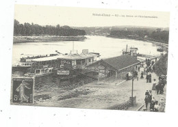 Reproduction De Cpa , BATEAUX , Péniches , 92 , SAINT CLOUD , La Seine Et L'embarcadère - Péniches