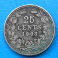 Pays-Bas Nederland Netherland 25 Cents 1903 Km 120.2 - 25 Cent