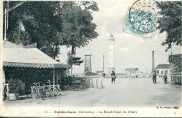 N°590 E -cpa Ouistreham Riva Bella -rond Point Et Phare- - Ouistreham