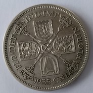 Grande-Bretagne -1 Florin 1935 - GEORGES V  - Argent - - J. 1 Florin / 2 Schillings