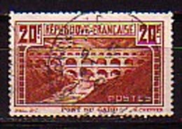 FRANCE - 1929 - Pont Deu Gard - 1v Obl. Perfore - Perforadas