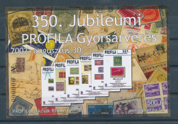 2007/31. 350th Jubilee Profila Quick Auction Commemorative Sheet :) - Feuillets Souvenir