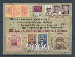 2009/53. Hungarian Philately Scientic Company Is 20-year-old Commemorative Sheet :) - Souvenirbögen