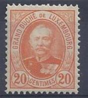 LUXEMBOURG - 61  20C ORANGE NEUF MH - 1906 Guillaume IV