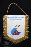 Sport Advertising  Cloth Pennant/ Flag/ Fanion Of The Federazione Italiana Pallacanestro/ Italian Basketball Federation - Bekleidung, Souvenirs Und Sonstige