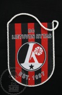 Sport Advertising  Cloth Pennant/ Flag/ Fanion Of BC Lietuvos Rytas - Lithuanian Basketball Club In Vilnius - Uniformes, Recordatorios & Misc