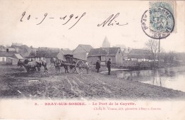 CPA 80 @ BRAY Sur SOMME @ Le Port De La Gayette En 1905 - Agriculture Chevaux Au Labour - Pêcheur à La Ligne - Bray Sur Somme