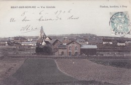 CPA 80 @ BRAY Sur SOMME @ Vue Générale Depuis La Gare En 1906 - Bray Sur Somme