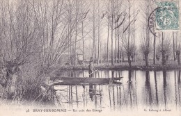 CPA 80 @ BRAY Sur SOMME @ Promenade En Barque Dans Un Coin Des Etangs En 1907 - Bray Sur Somme