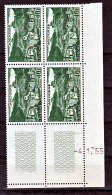 Andorre 151 Bloc De 4 Coin Daté 4 1 1955 Neuf * * TB  MNH Sincharnela Cote 300 - Unused Stamps