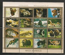 FAUNA - WILD ANIMALS  - AJMAN State - Sheetlet USED CTO - Usados