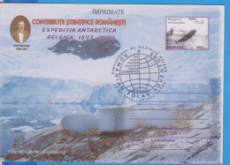EMIL RACOVITA, BELGICA ANTARCTIC EXPEDITION ROMANIA STATIONERY, ENTIERE POSTAUX - Antarktis-Expeditionen