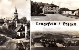 Lengefeld Im Erzgebirge - S/w Mehrbildkarte 1 - Lengefeld