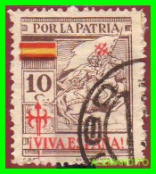ESPAÑA - POR LA PATRIA   ( EUROPA )  VIÑETA DE LA GUERRA CIVIL ESPAÑOLA VIVA ESPÀÑA - Fiscali-postali