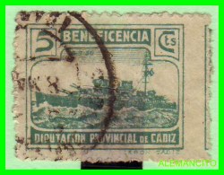 ESPAÑA - DIPUTACION   ( EUROPA )  VIÑETA PROVINCIAL DE CADIZ  - GUERRA CIVIL - Postage-Revenue Stamps