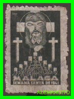 ESPAÑA - MALAGA   ( EUROPA )  VIÑETA -  SEMANA SANTA 1941 - Fiscal-postal