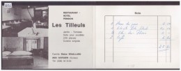 FORMAT 10x15 Cm - CARTE-FACTURE  DOUBLE - GORGIER - RESTAURANT PENSION LES TILLEULS - TB - Gorgier