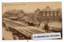 Farciennes - Station Et Rue De La Station - Farciennes