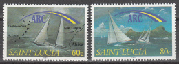 St Lucia    Scott No.  989-90     Mnh   Year  1991 - Ste Lucie (...-1978)