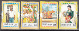St Lucia    Scott No.  1031-34    Mnh   Year  1996 - Ste Lucie (...-1978)