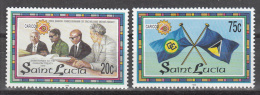 St Lucia    Scott No.  1085-86    Mnh   Year  1998 - St.Lucia (...-1978)