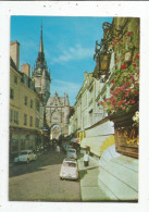 Cp , AUTOMOBILE , FIAT 500 ... , 89 , Auxerre , La Tour De L'horloge Ou Tour Gaillarde ,vierge , Les Ed. Nivernaises - Turismo