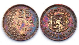 25 Centimes 1930 Luxembourg. Bronze. Qualité Et Superbe Patine - Luxemburgo