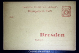 Dresden Hansa Privat Post 6x Correpondenz Karte 1 X Uprated - Correos Privados & Locales