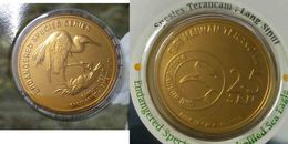 MALAYSIA 2005 2004 25 Cents Coins Birds Nordic Gold BU Coin Card Great Egret - Malesia