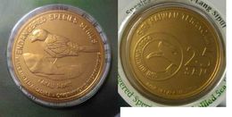 MALAYSIA 2005 2004 25 Cents Coins Birds Nordic Gold BU Coin Card Black And Red Broadbill - Malaysia