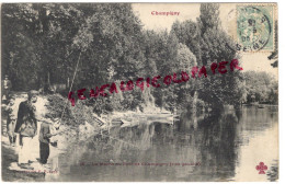 51 - CHAMPIGNY - LA MARNE AU PONT DE CHAMPIGNY - RIVE GAUCHE  PECHE - PECHEUR  1905 - Champigny