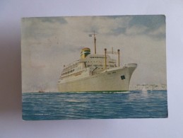 ART POSTCARD & STAMP SPAIN ESPAÑA ESPAGNE ESPANA OCEAN LINER ISSUE C.C.N. PORTUGAL SHIPS SHIP VERA CRUZ 1950 YEARS - Passagiersschepen