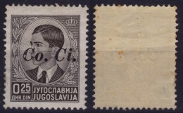 1941 - Ljubljana Slovenia - Italian Occupation - 0.25 Din - MNH - Co.Ci CoCi - Overprint Lubiana Yugoslavia - Lubiana