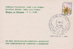 Cuba - Special Cancellation 1986 - 127 Anniversary Birthday Zamenhof - First Day Cancellation - Kubo 127 Naskigxtago Zam - Cartas & Documentos