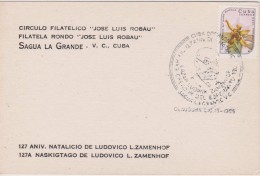 Cuba - Special Cancellation 1986 - 127 Anniversary Birthday Zamenhof - Last Day Cancellation - Kubo 127 Naskigxtago Zam - Cartas & Documentos