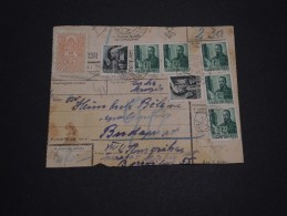 HONGRIE - Colis Postal Pour Budapest - A Voir - L 853 - Paketmarken