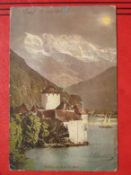 Veytaux (VD) - Mondscheinkarte Chillon Et Dent Du Midi - Veytaux