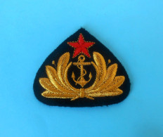 YUGOSLAVIA NAVY Vintage Embroidered Hat Cap Badge JNA Army ** Marine Kriegsmarine Marina Militare Fuerzas Navales Navale - Divise