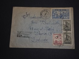 POLOGNE - Enveloppe En Recommandée De Varsovie Pour Paris , Affranchissement Plaisant - A Voir - L 873 - Storia Postale