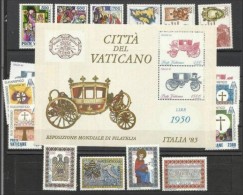 1985 Vaticano Vatican  GIOVANNI PAOLO II° Annata  Year: 6 Serie + Foglietto MNH** - Annate Complete