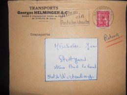 Sarre , Lettre De Saarbrucken 1949 Pour Stuttgard - Storia Postale