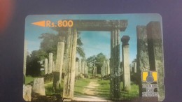 Sri Lanka-(2srle)-polonnaruwa Ruins-(rev. Letter)gpt-(rs.800)-used+1card Prepiad Free - Sri Lanka (Ceylon)