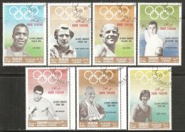 Khor Fakkan 1969 Mi# 219-225 Used - Gold Medallists / Summer Olympic Games - Khor Fakkan