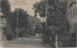 AK Sächsische Schweiz Gohrisch Dorfstrasse Bei Königstein Pfaffendorf Pabstdorf Papstdorf Cunnersdorf Bad Schandau - Gohrisch