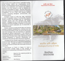 INDIA, 2015, BROCHURE WITH INFORMATION, Centenary Of Zoological Survey Of India, M/S, Elephant, Tiger, Deer - Brieven En Documenten