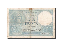 Billet, France, 10 Francs, 10 F 1916-1942 ''Minerve'', 1936, 1936-12-17, B+ - 10 F 1916-1942 ''Minerve''