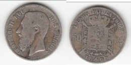 **** BELGIQUE - BELGIUM - BELGIE - 50 CENTIMES 1898 LEOPOLD II ROI DES BELGES - ARGENT - SILVER **** EN ACHAT IMMEDIAT - 50 Cent