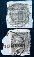 BRITISH INDIA 1856 4as Queen Victoria BOTH SHADES USED On PAPER NO WATERMARK - 1854 Compagnia Inglese Delle Indie